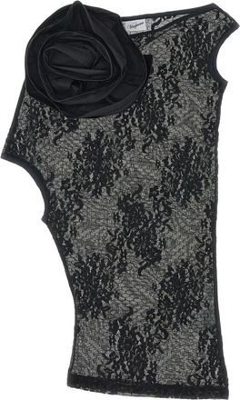 Vaquera Mouwloze Top met Kant - Dames - Tops zonder mouwen - Zwart - XS - Tops