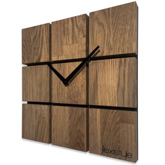 OEM Reloj De Pared Harmony De Madera, 30 Cm, Marr&oacute;n