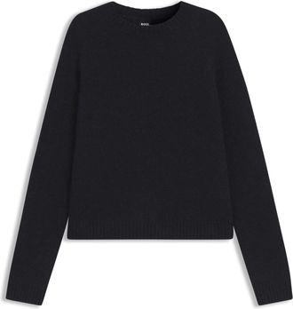 HUGO BOSS Womens Febisan Knitted Tops in Black - Size 14 UK