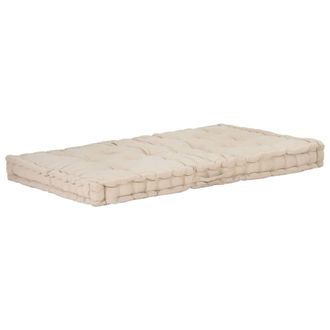 vidaXL Coj&iacute;n Para Pal&eacute;s Algod&oacute;n Beige 120x80x10 Cm Vidaxl