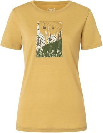 super.natural Summer Gondola Tee Merinoshirt f&uuml;r Damen | sahara / various