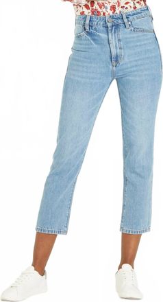 Dear John Denim Frankie Super High Rise Cropped Straight Jean In Salt Lake
