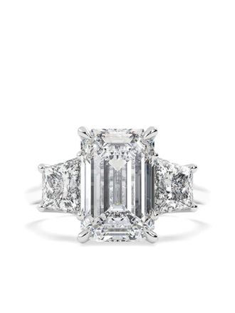 Tilla 14K white diamond Three Stone ring - women - 14kt White Gold/Lab Grown Diamond - 4 - Silver