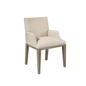 Robin des Bois Silla de mesa estilo contempor&aacute;neo en madera maciza y lino cord&oacute;n