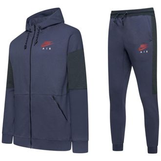 Nike Air Mens Zip Through Tracksuit Navy Cotton - Size X-Large