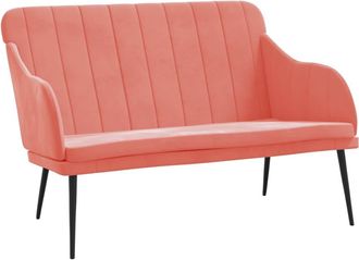 vidaXL Banco De Terciopelo Rosa 110x76x80 Cm Vidaxl