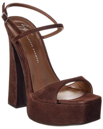 Giuseppe Zanotti Destino 100 Suede Platform Sandal