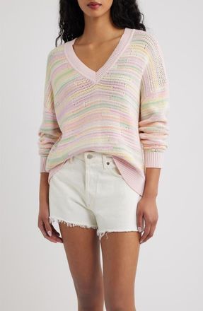 LoveShackFancy Marlieanna Sweater in Tropical Swirl at Nordstrom, Size Xx-Large