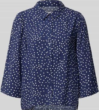 Lollys Laundry Regular Fit Bluse aus Viskose mit 3/4-Arm Modell Bono in Marine, Gr&ouml;&szlig;e XS
