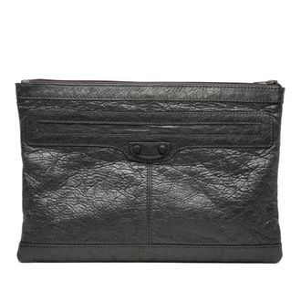 Balenciaga Tweedekans Lamsleder Motocross Classic Clip M Clutch
