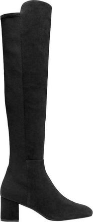 Stuart Weitzman Womens Suede With Elastic Back Heel Knee High Boot