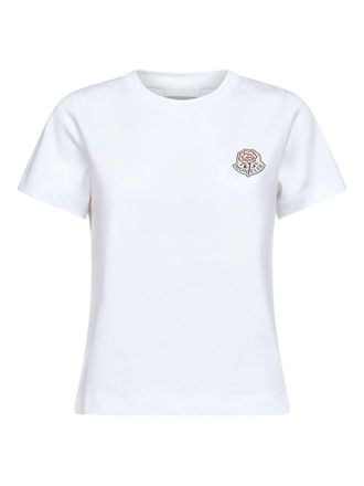 Moncler T-Shirt Logata In Cotone-Donna