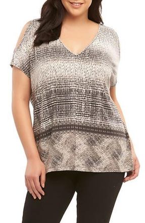 Tart Rocky Cold Shoulder Top in Painted Gradient at Nordstrom Rack, Size 0X