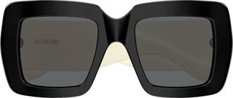 Valentino Zonnebril - Dames - Zonnebrillen - Zwart - 51 MM - Accessoires
