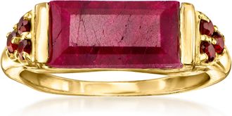 Ross-Simons Ruby and. Garnet Ring in 18kt Gold Over Sterling