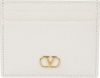 Valentino Garavani Accessoires, Dames, Beige, ONE Size, Leer, VLogo Signature Kaarthouder