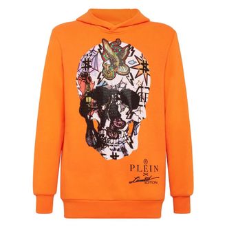 Philipp Plein unisex, Sweatshirts & Hoodies, Oranje, Maat: 3XL Katoen