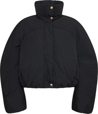 Jacquemus La Doudoune Courte Caraco Puffer Jacket - Dames - Winterjassen - Zwart - M - Katoen - Jassen