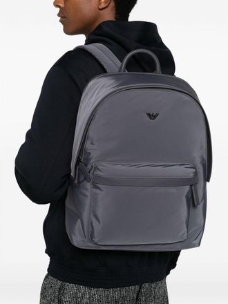Emporio Armani Zaino in poliestere con logo Eagle e tasca applicata con zip