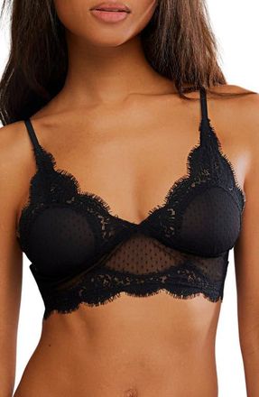 Free People Fiona Longline Bralette in Black at Nordstrom, Size X-Large