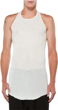 Rick Owens Ribbed Tank Top - Heren - Tops zonder mouwen - Wit - L - Tops