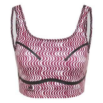 adidas (WMNS) adidas by Stella McCartney TruePurpose Printed Crop Top Asia Sizing Pink HG6881