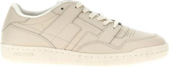 Tom Ford Jake Leather Sneakers - Heren - Sneakers - Grijs - 41 1/2 EU - Katoen - Schoenen