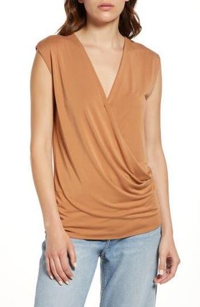 Rag & Bone Christy Drape Top in Ltbrown at Nordstrom Rack, Size X-Small
