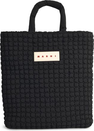 Marni Einkaufstasche in schwarzem Stoff