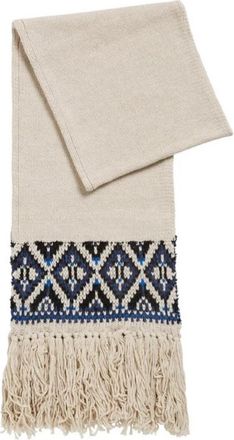 HUGO BOSS Karkoki Sjaal - unisex - Wintersjaals - Beige - ONE Size - Katoen - Accessoires