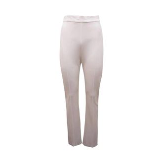 Pinko Slim-fit Trousers, female, White, Size: L Mandarino Pantalone