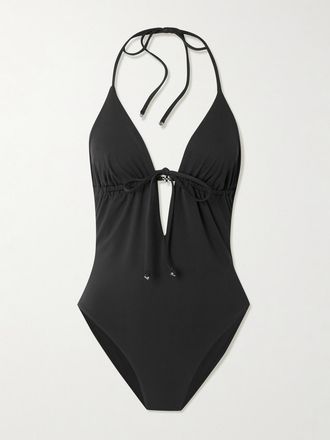 Tory Burch Costume Da Bagno Cut-out Con Scollo Allamericana - Nero