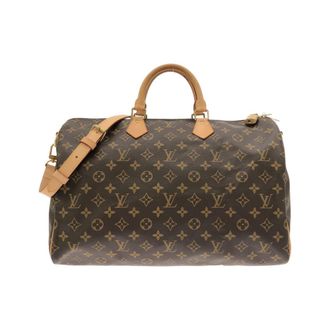 Louis Vuitton Marron Coated Canvas Boston Bag (Pre-Owned)