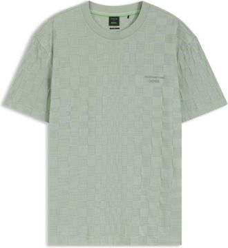 BOSS Porsche x relaxed-fit T-shirt in cotton jacquard