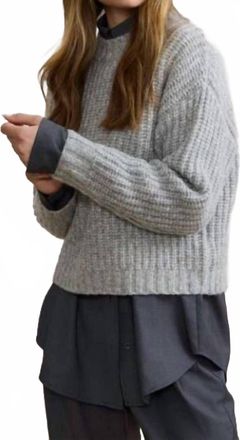 Lune Active Hudson Crew Neck Sweater In Gray