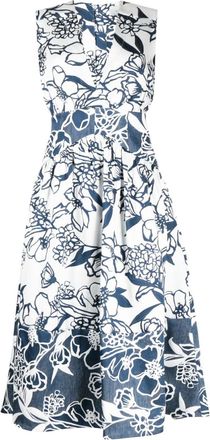 Silvia Tcherassi Abito Nayla Whimsical Garden con stampa - Blu
