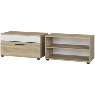 Vicco Parete attrezzata Berno, Sonoma/Bianco, 2 parti, Vicco