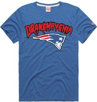 Homage Unisex Homage Drake Maye Royal New England Patriots Drakemayenia Tri-Blend T-Shirt at Nordstrom, Size Xx-Large