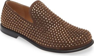 J.W.Anderson Crystal Embellished Loafer in 502 Chocolate Strass Ot at Nordstrom, Size 10Us