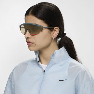 Nike Unisex Marquee Edge Mirrored Sunglasses in Green | NKFN0300-390