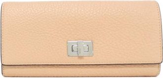 Fendi Baby Pink Leather Long Wallet (Bi-Fold) (Pre-Owned)