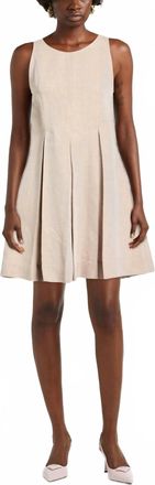 Beatrice .B Pleated Mini Dress In Beige