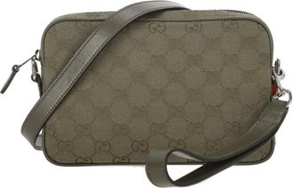 Gucci Kleine GG canvas messengertas - Groen