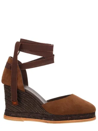 Castaner Brown Ankle-strap Wedges