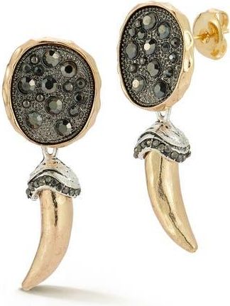 Sphera Milano Cubic Zirconia Horn Drop Earrings in Gold at Nordstrom Rack