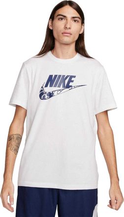 Nike Heren T-shirt katoen met logo (Wit)