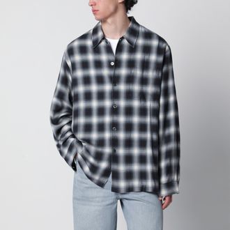 Our Legacy Every Shirt Reno Cowboy relaxed-fit checked viscose shirt in black