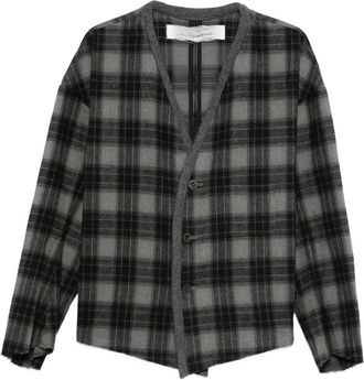 Individual Sentiments Cardigan a quadri - Grigio