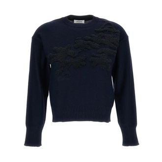 Erdem Round-neck Knitwear - female - Erdem - Round-neck Knitwear - Blue - S - Knitwear