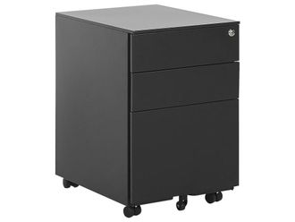 Beliani Mueble de oficina metal negro
